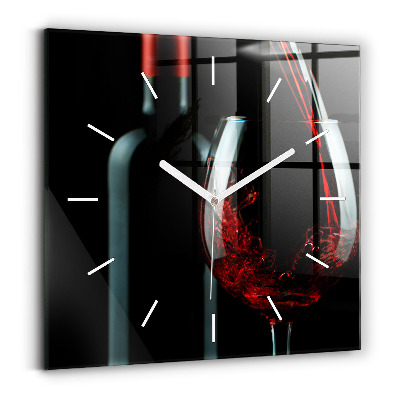 Reloj de pared cuadrado Botella de vino