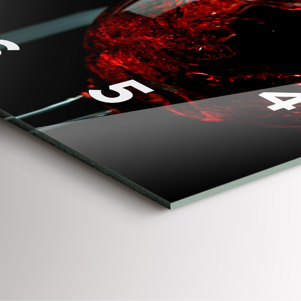 Reloj de pared cuadrado Botella de vino