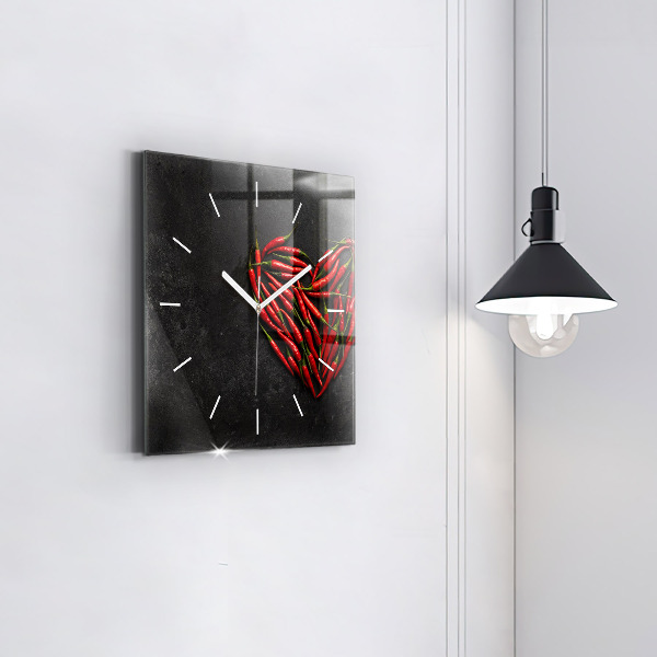 Reloj de pared cuadrado Corazón de menta