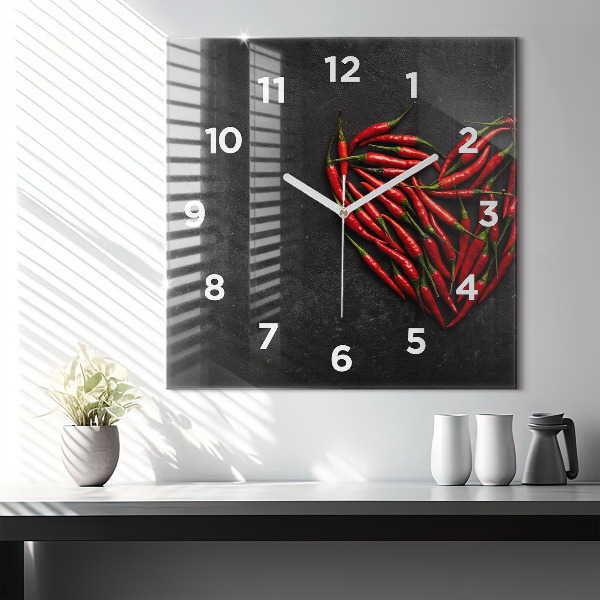 Reloj de pared cuadrado Corazón de menta