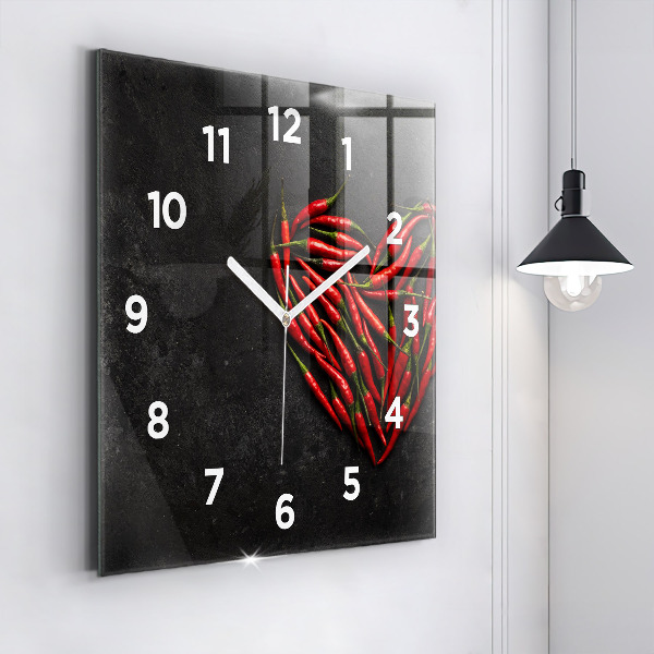 Reloj de pared cuadrado Corazón de menta