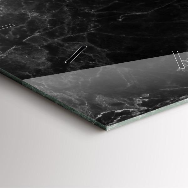 Reloj cuadrado Mármol oscuro