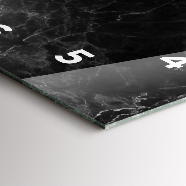 Reloj cuadrado Mármol oscuro