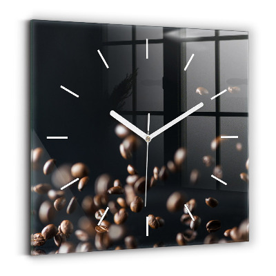 Reloj cuadrado Granos de café