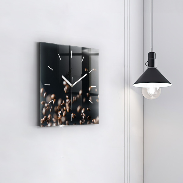 Reloj cuadrado Granos de café