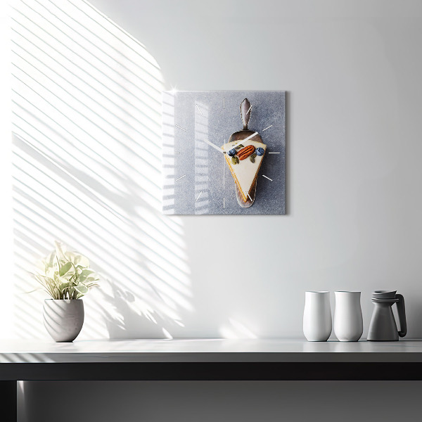 Reloj cuadrado Trozo de tarta