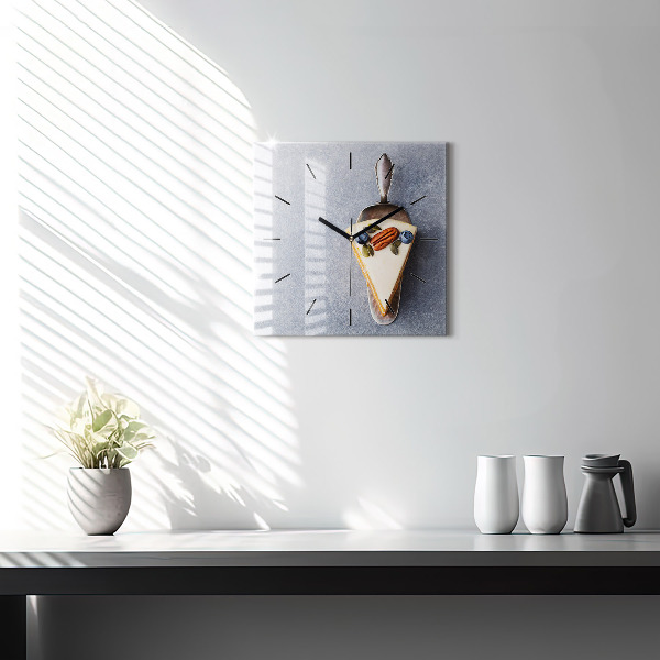 Reloj cuadrado Trozo de tarta