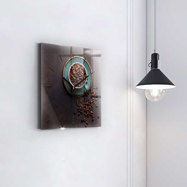 Reloj de pared cuadrado Taza de café