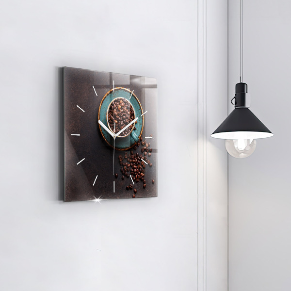 Reloj de pared cuadrado Taza de café