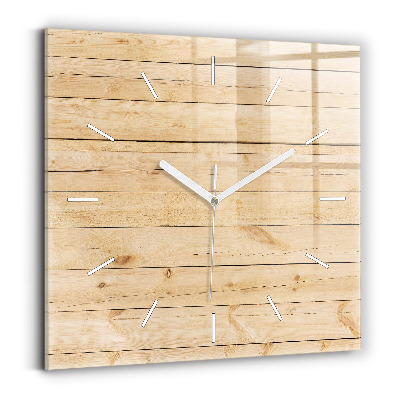Reloj cuadrado Tablas de madera
