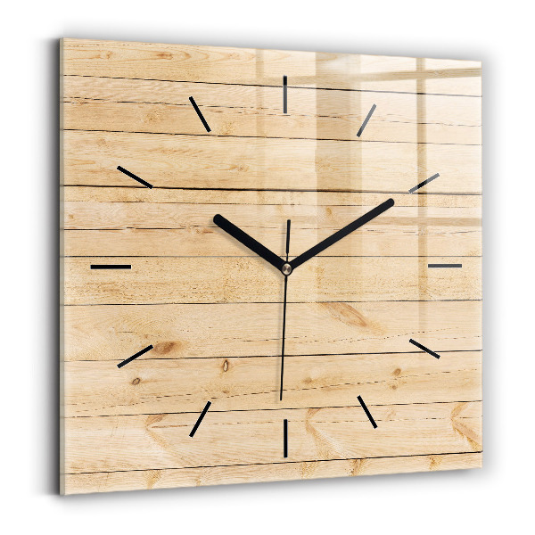 Reloj cuadrado Tablas de madera