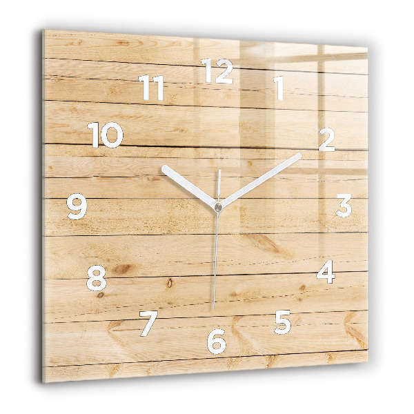 Reloj cuadrado Tablas de madera