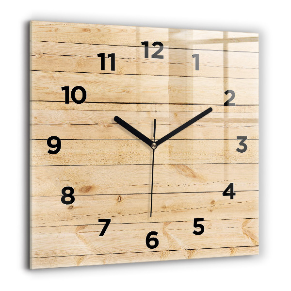 Reloj cuadrado Tablas de madera