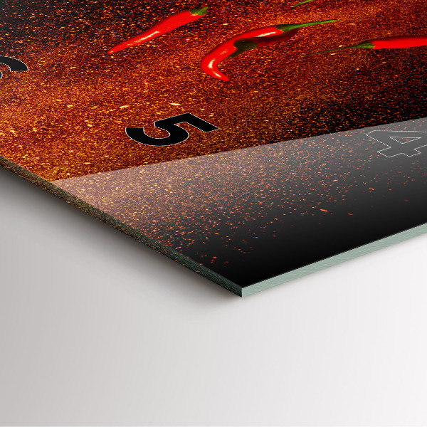 Reloj cuadrado Pimientos picantes