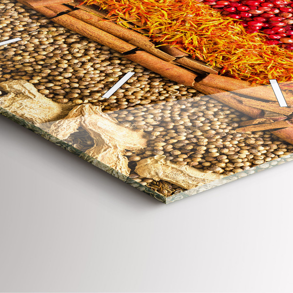 Reloj cuadrado Filas de especias