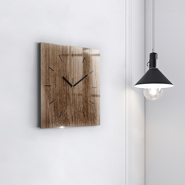 Reloj de pared cuadrado Madera oscura