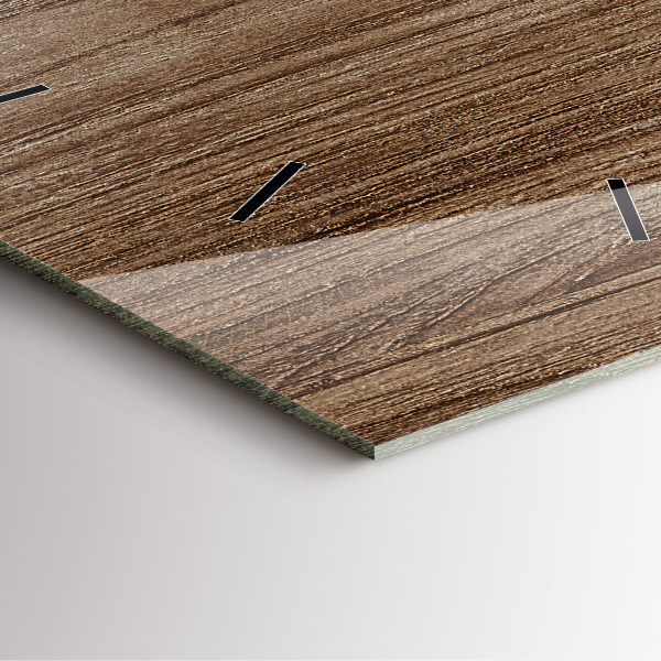 Reloj de pared cuadrado Madera oscura