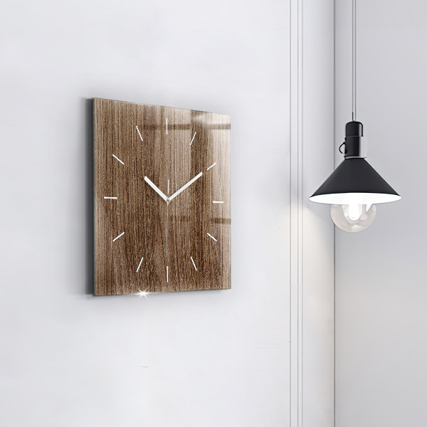 Reloj de pared cuadrado Madera oscura
