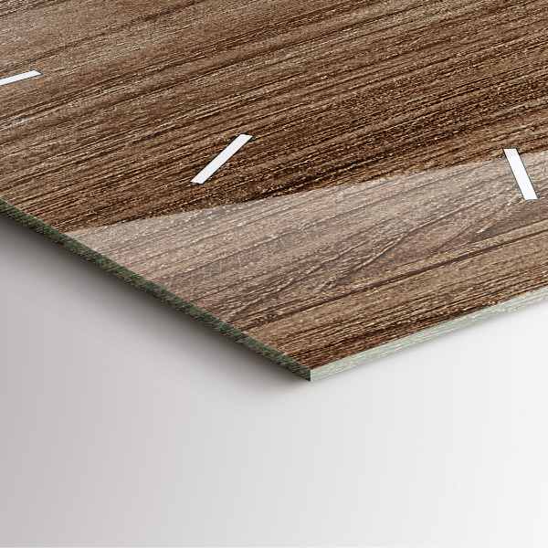 Reloj de pared cuadrado Madera oscura