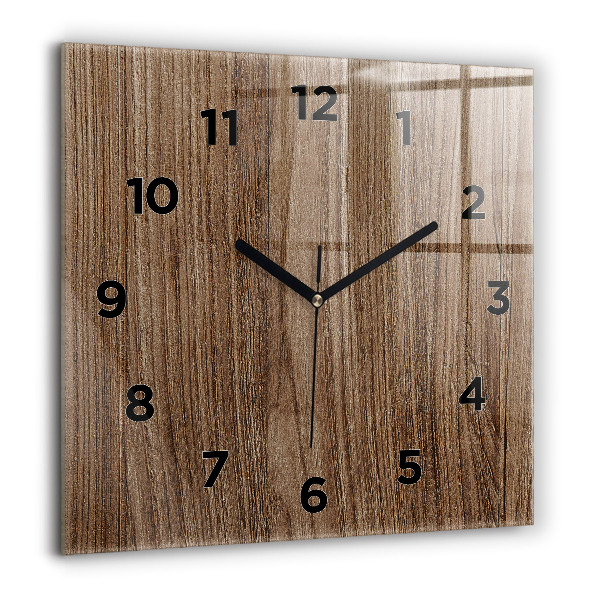 Reloj de pared cuadrado Madera oscura
