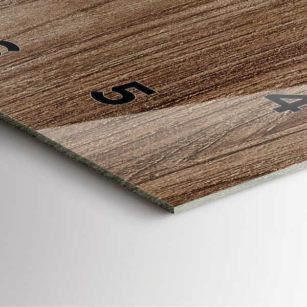 Reloj de pared cuadrado Madera oscura