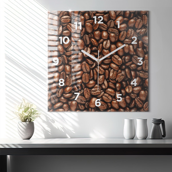 Reloj cuadrado Café en grano