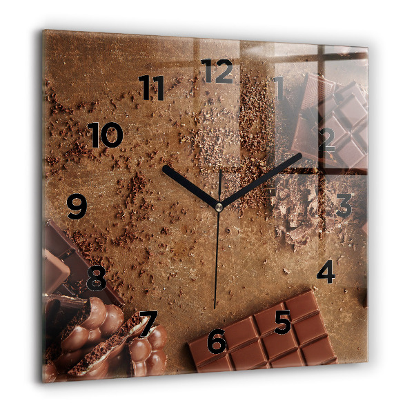 Reloj de pared cuadrado Barritas de chocolate