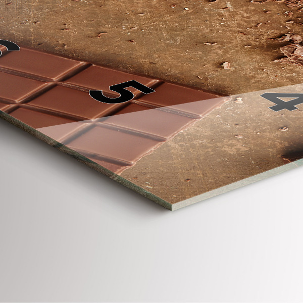 Reloj de pared cuadrado Barritas de chocolate