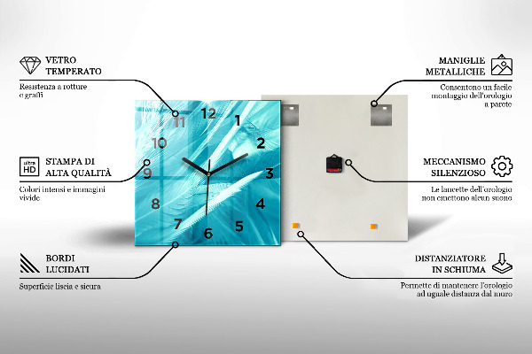 Reloj de pared cuadrado Barritas de chocolate