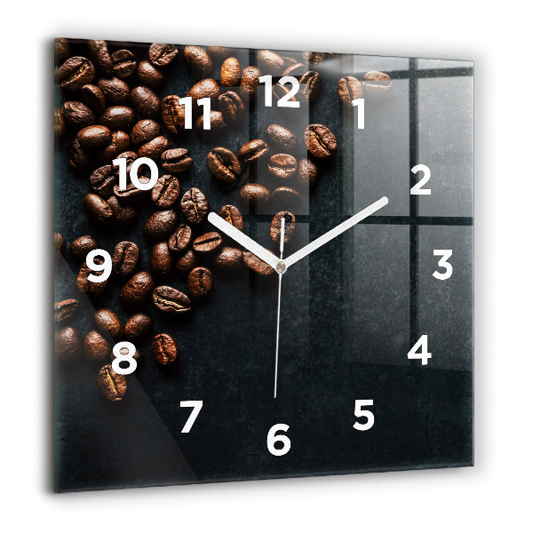 Reloj cuadrado Granos de café
