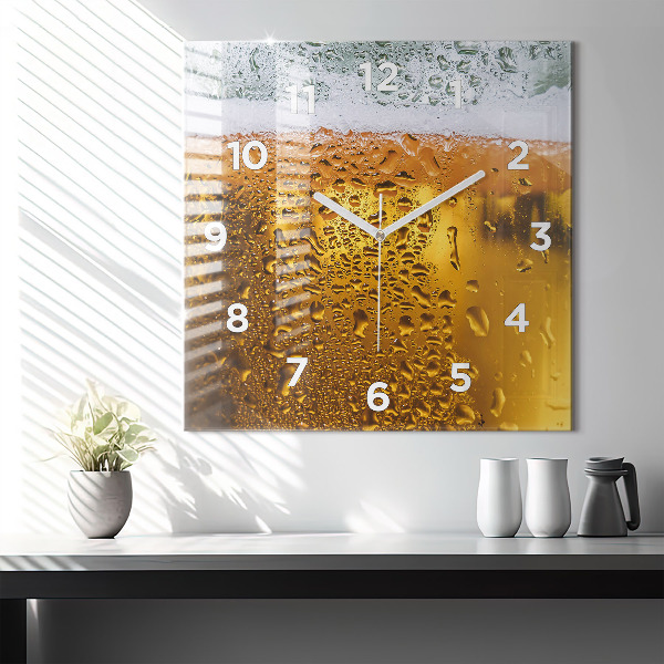 Reloj de pared cuadrado Jarra de cerveza