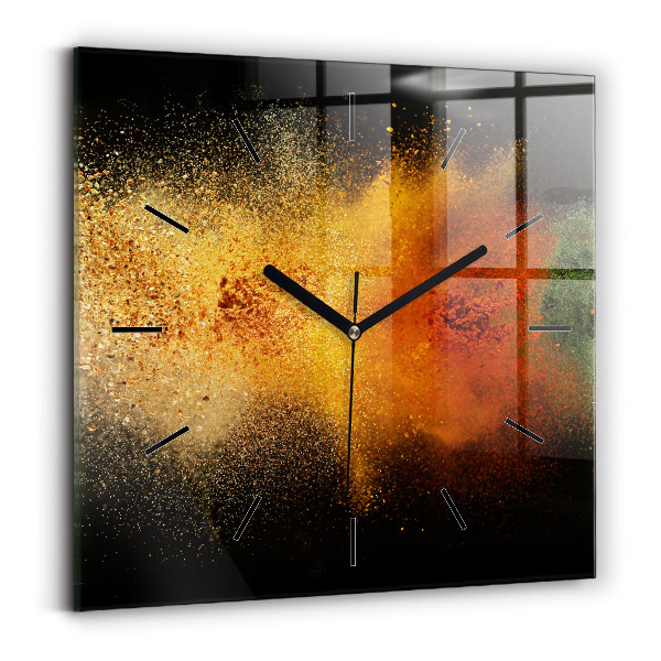 Reloj de pared cuadrado Especias esparcidas