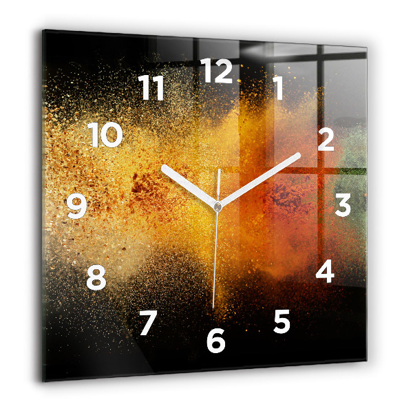 Reloj de pared cuadrado Especias esparcidas