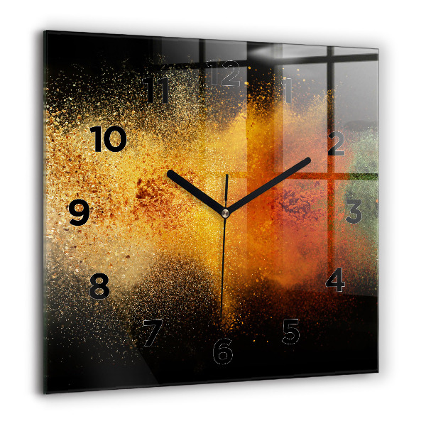 Reloj de pared cuadrado Especias esparcidas