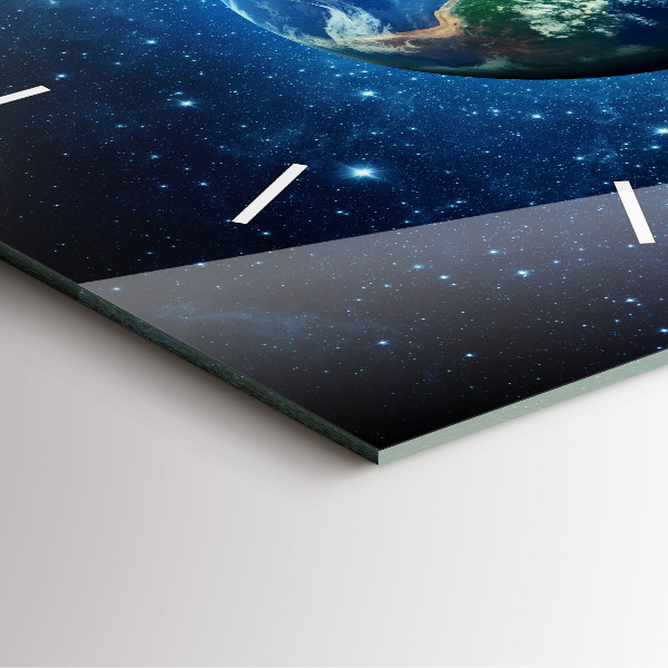 Reloj de pared cuadrado La Tierra y la galaxia - NASA