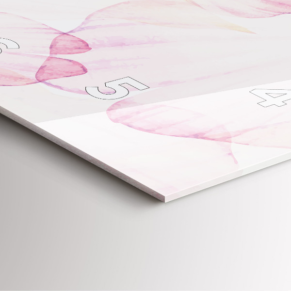 Reloj cuadrado Pétalos de acuarela