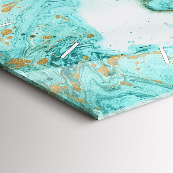 Reloj cuadrado Textura de mármol