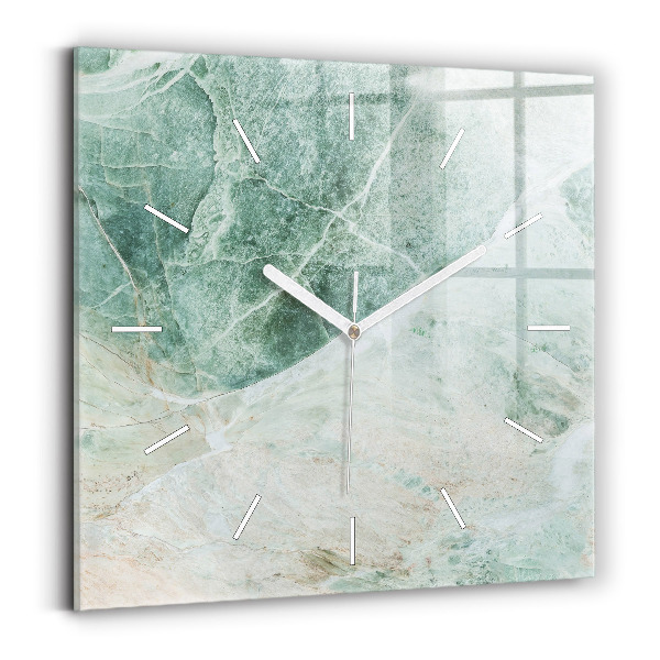 Reloj de pared cuadrado Textura de piedra de mármol