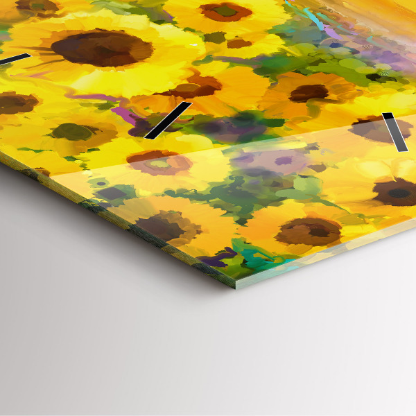 Reloj cuadrado Campo de girasoles
