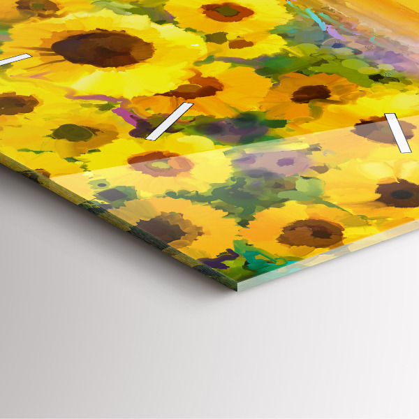 Reloj cuadrado Campo de girasoles