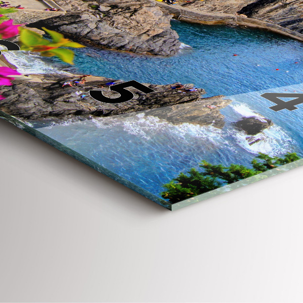 Reloj de pared cuadrado Costa de Cinque Terre