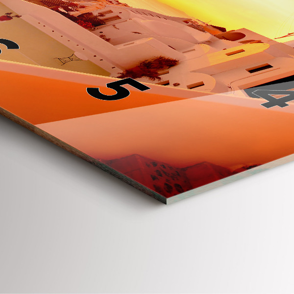 Reloj cuadrado Antiguo molino de viento en Santorini