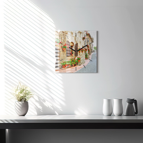 Reloj cuadrado Calle pintoresca