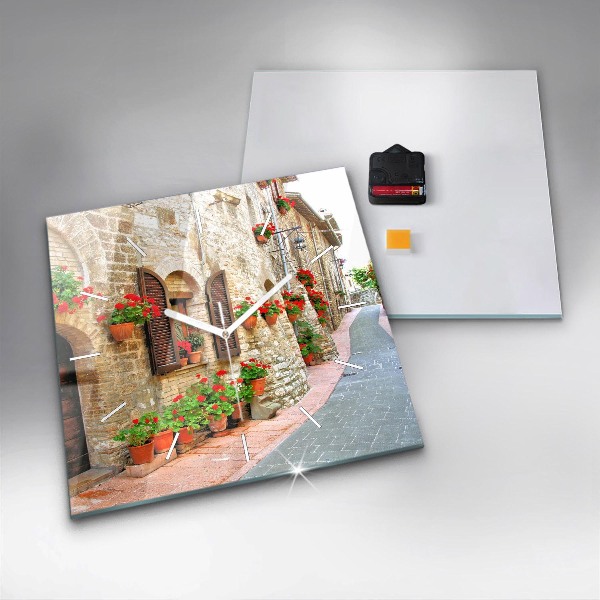 Reloj cuadrado Calle pintoresca