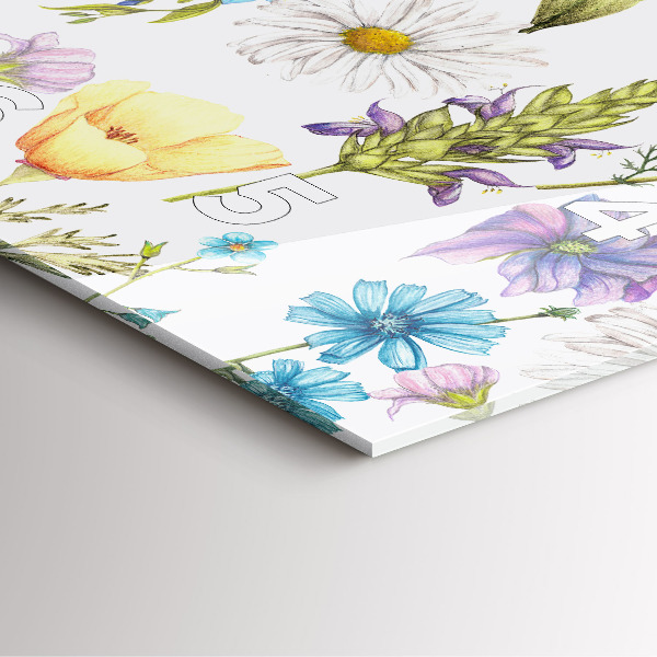 Reloj de pared cuadrado Composición de flores