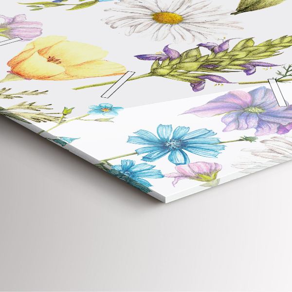 Reloj de pared cuadrado Composición de flores