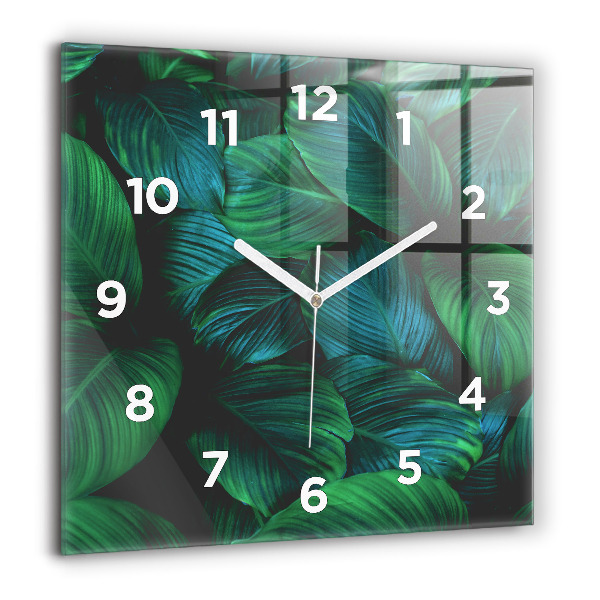 Reloj de pared cuadrado Hojas de la naturaleza