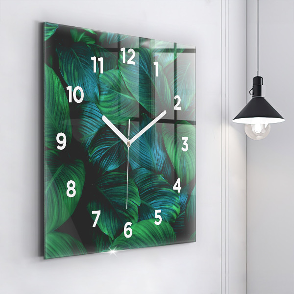 Reloj de pared cuadrado Hojas de la naturaleza