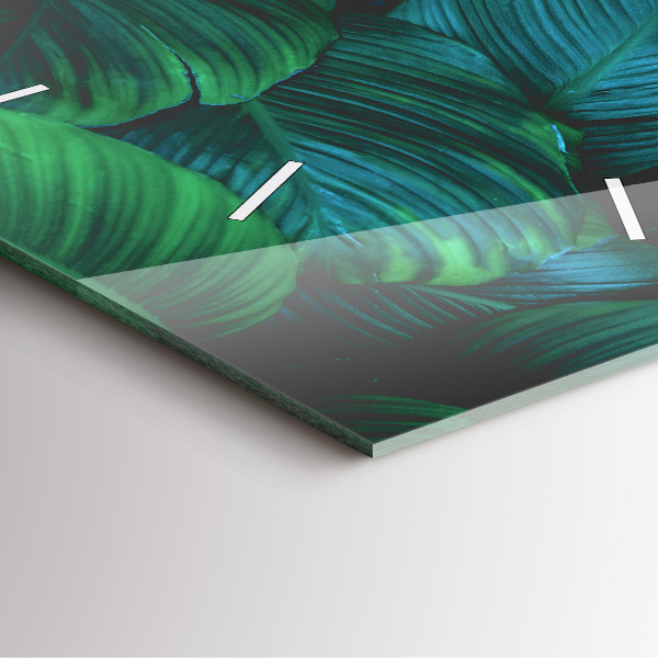 Reloj de pared cuadrado Hojas de la naturaleza