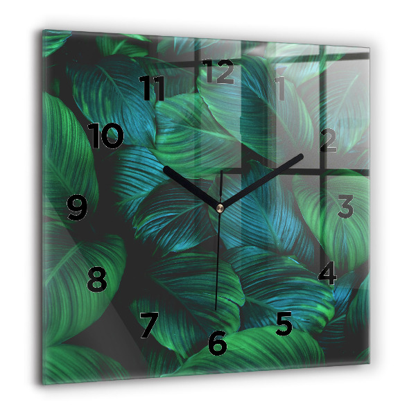 Reloj de pared cuadrado Hojas de la naturaleza